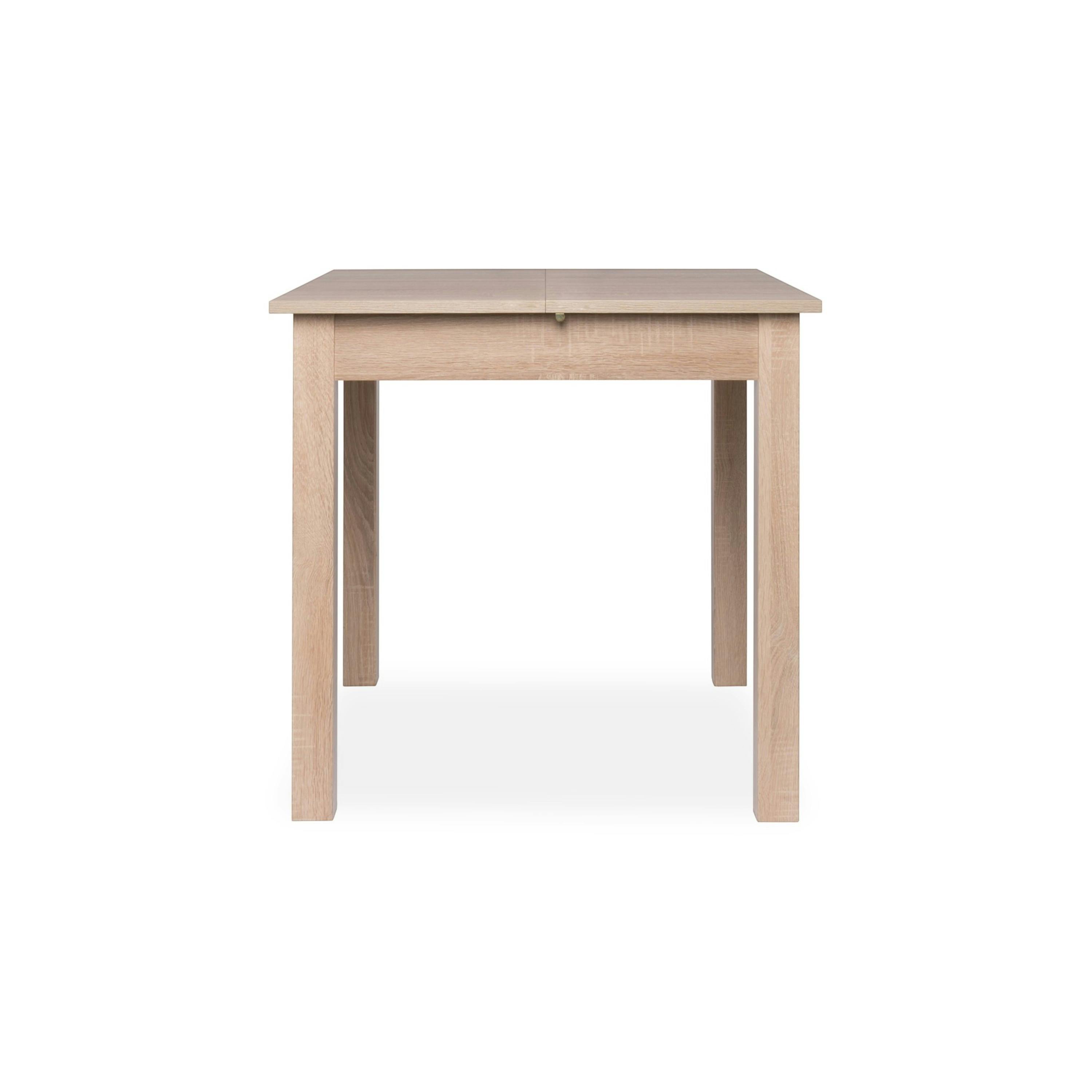 Table carrée extensible effet bois 80-120 cm ALVA