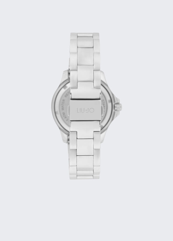 Orologio in acciaio con brill