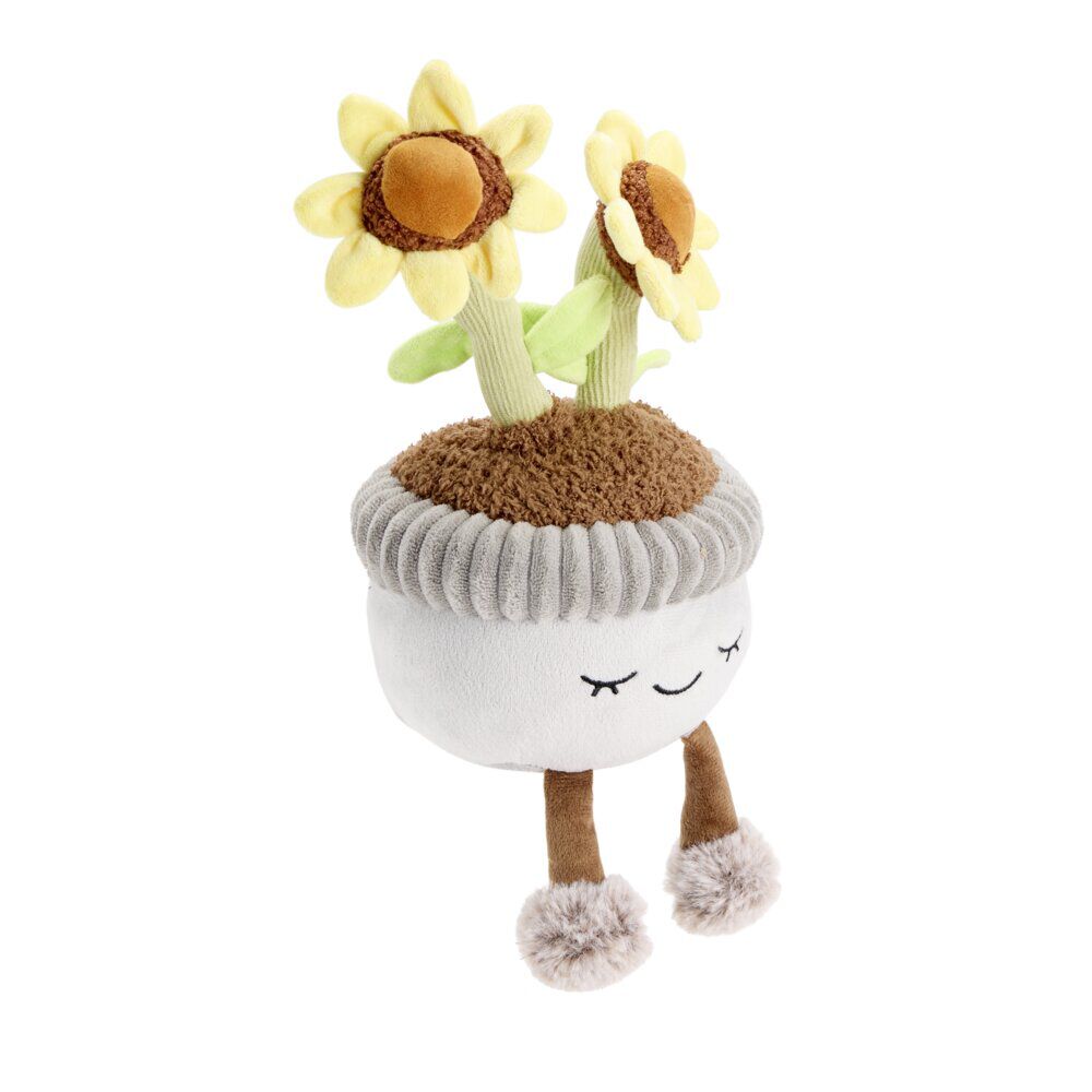 Cale-porte pot de fleur mignon peluche Ø11xH32cm (2 modèles)