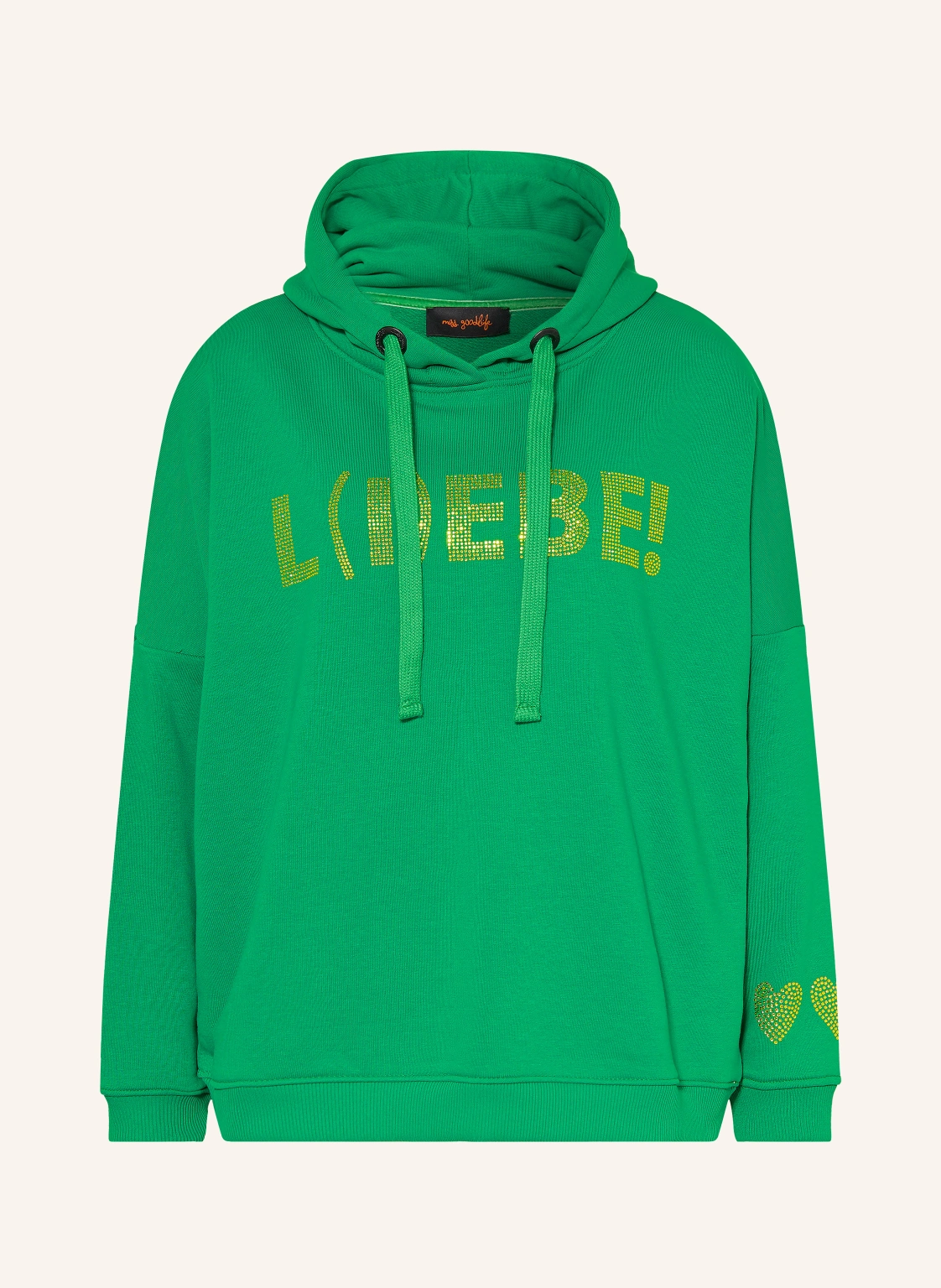 miss goodlife Hoodie mit Schmucksteinen