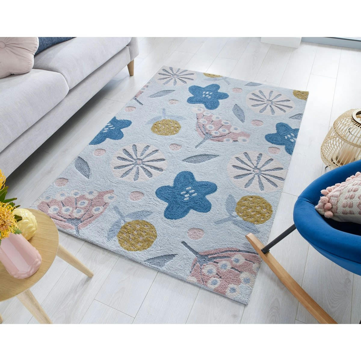 CANDI - Tapis chambrea en Polyester Marron 120x170 cm