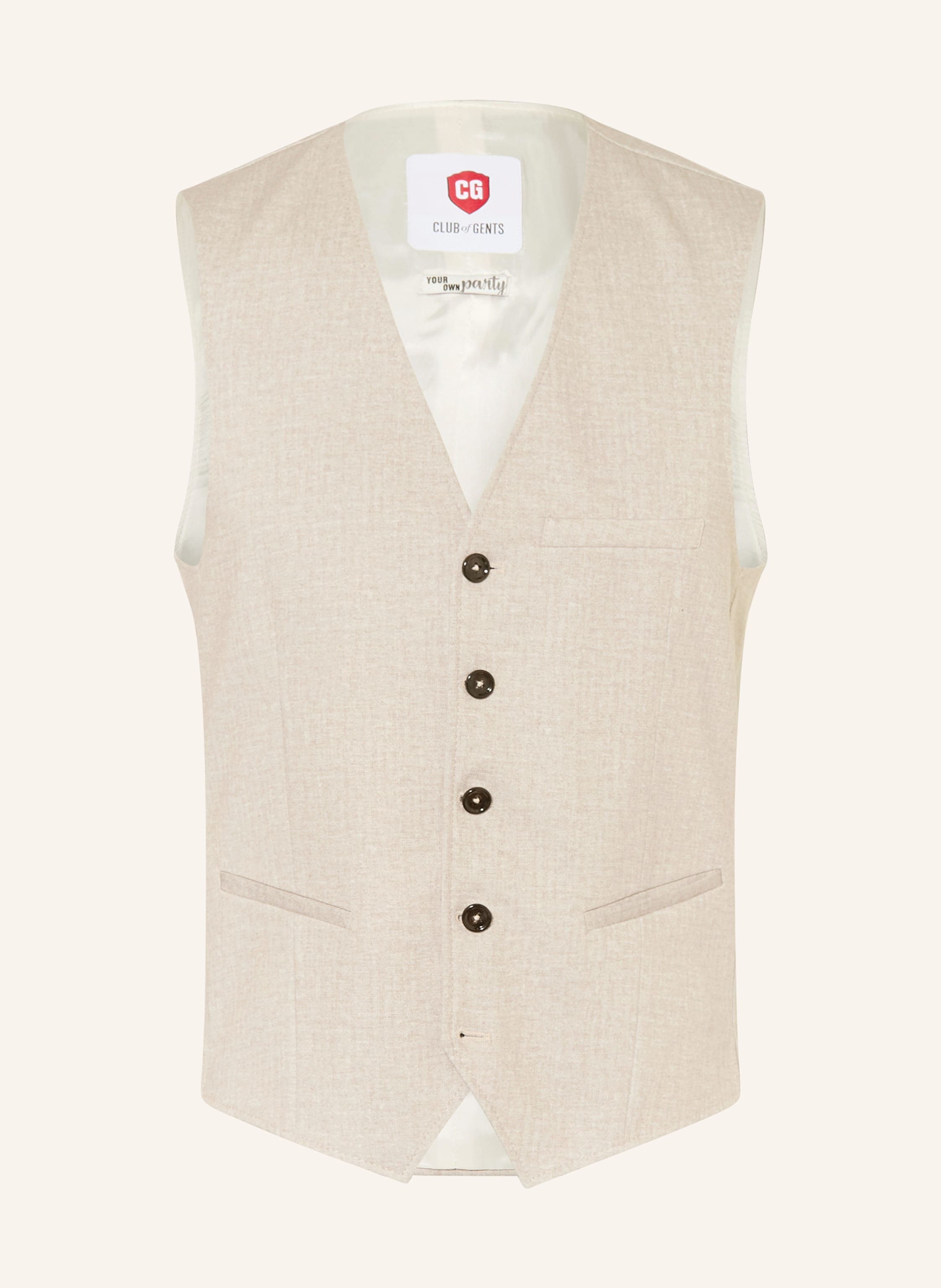 CG - CLUB of GENTS Anzugsweste CG PLUM Slim Fit