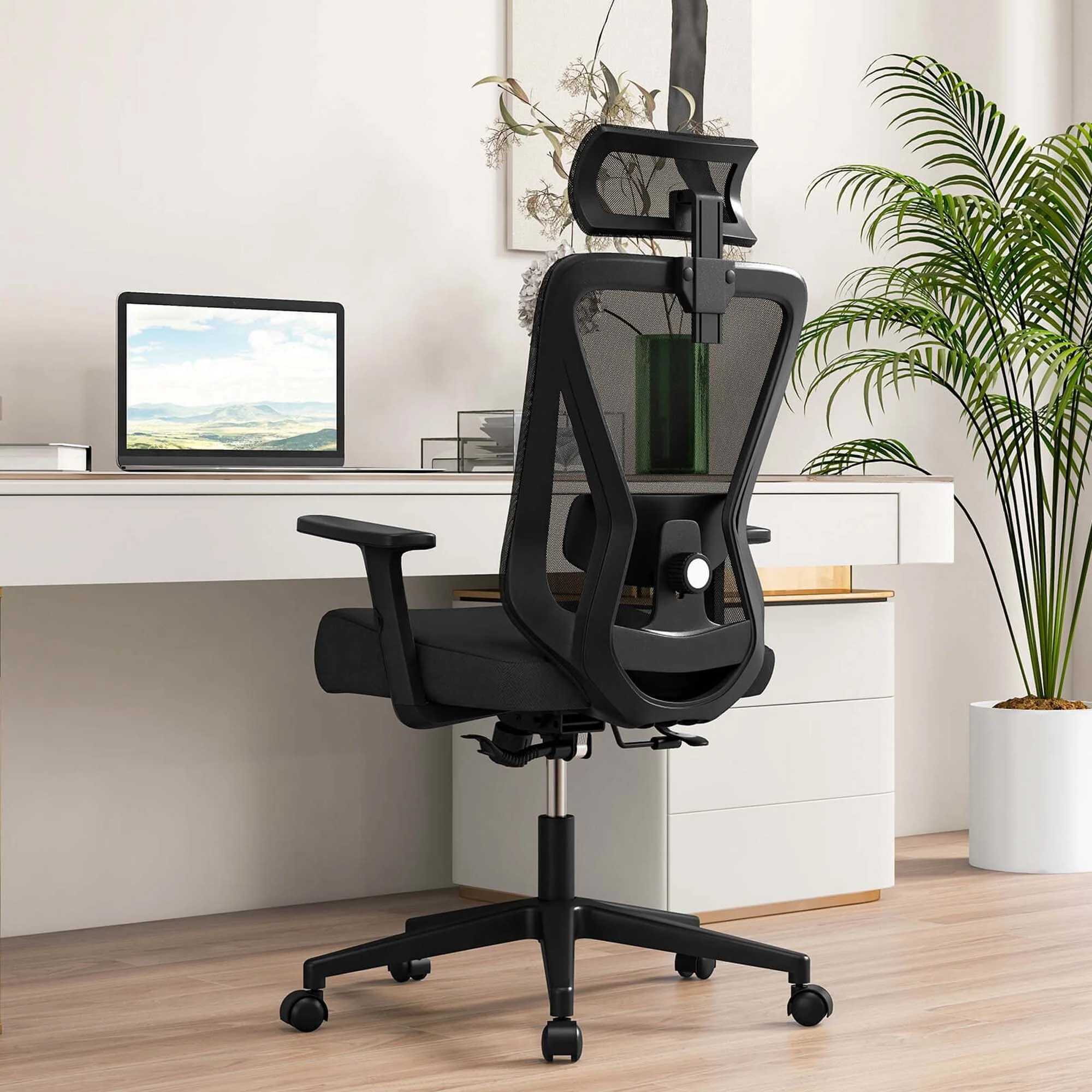 Costway Ergonomic Office Chair with Adjustable Lumbar Support Tilting - See Details