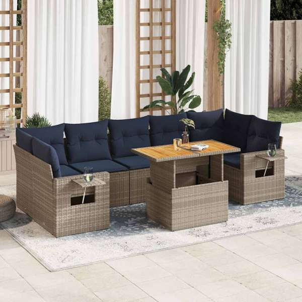 Zestaw Mebli Ogrodowych Stół Rattan Poduszki Do Ogrodu Na Taras Na Patio