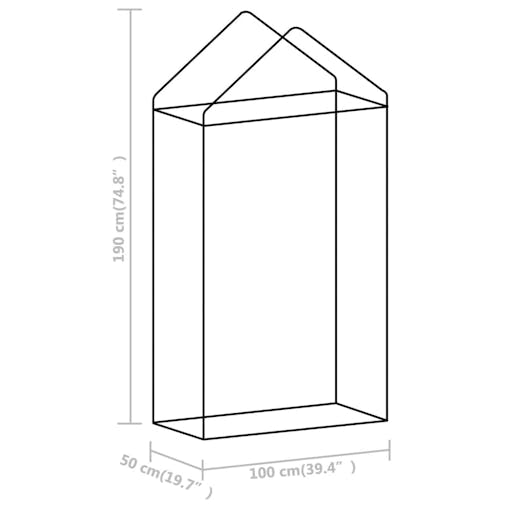 NNEVL Greenhouse with Steel Frame 0.5 m? 1x0.5x1.9 m