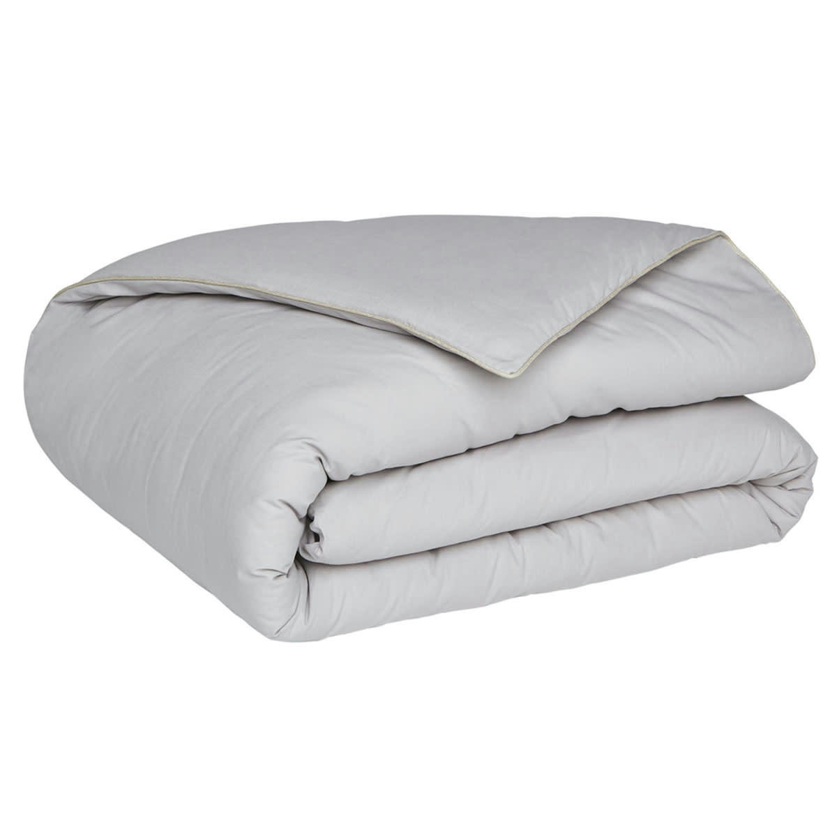 GRIS FALAISE - Housse de couette unie en coton gris falaise 140x200