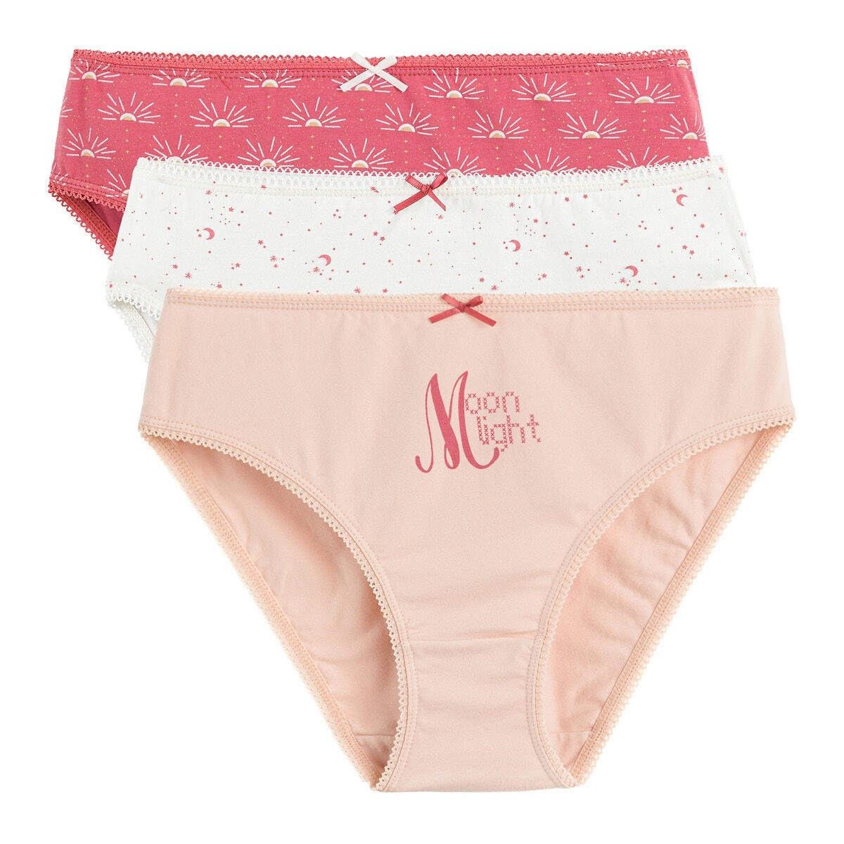 Lot de 3 culottes imprimées coton stretch