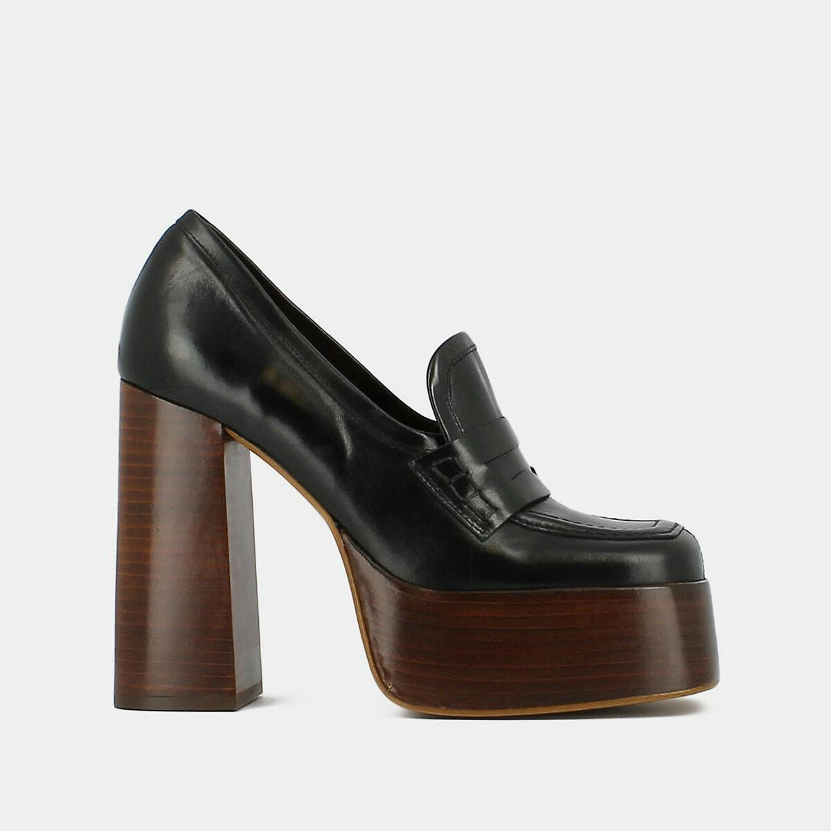 Mocassins à talon en cuir Backy