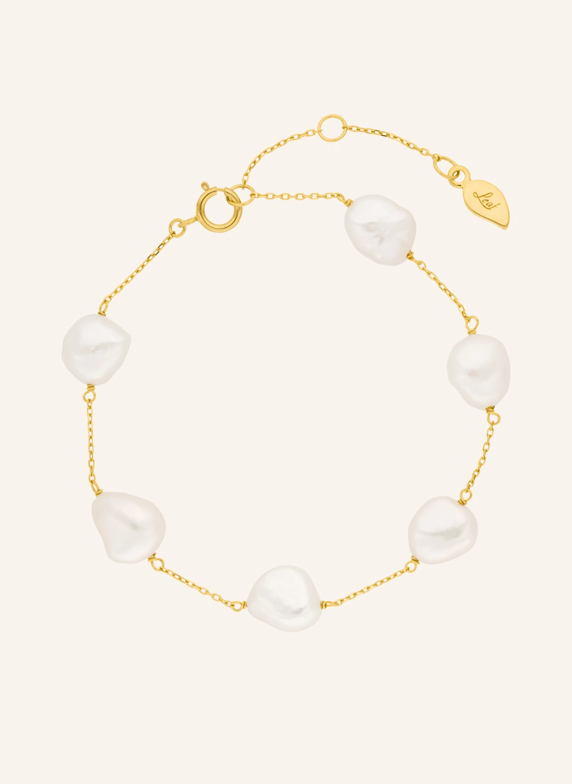 Leaf Armband BAROCK PERLS aus 14 Karat Gekbgold