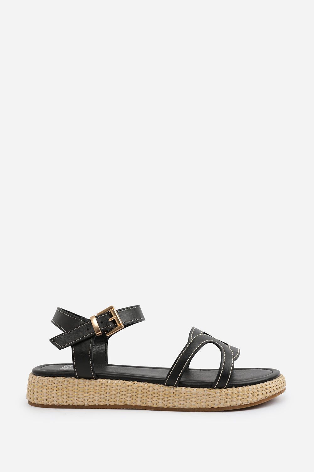 Where's That From Julia' Wide Fit Flatform Sandal With Stylish Cut Strap Detail