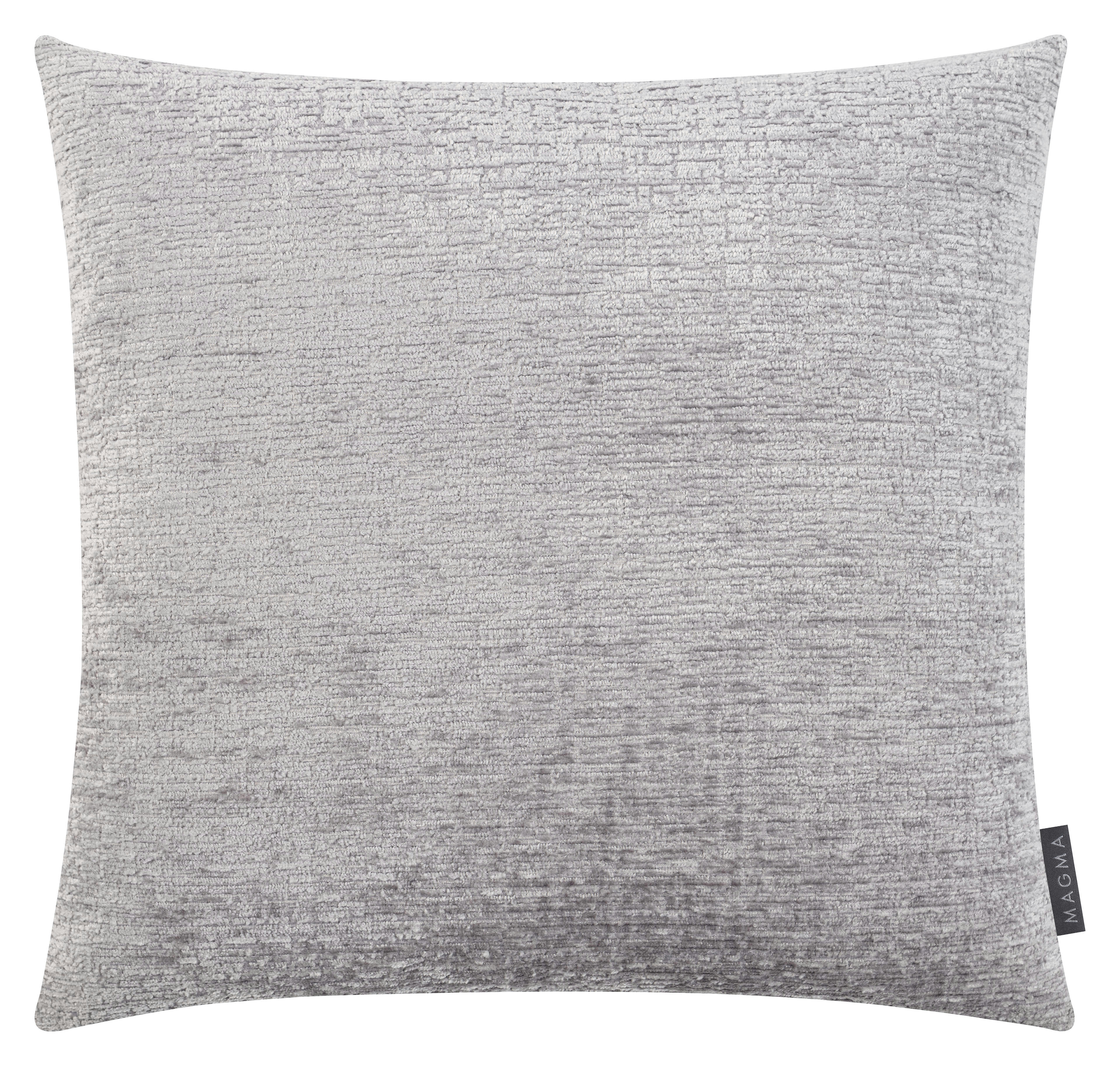 CLOE - Housses de coussin jacquard velours relief gris -50x50- Lot de 2