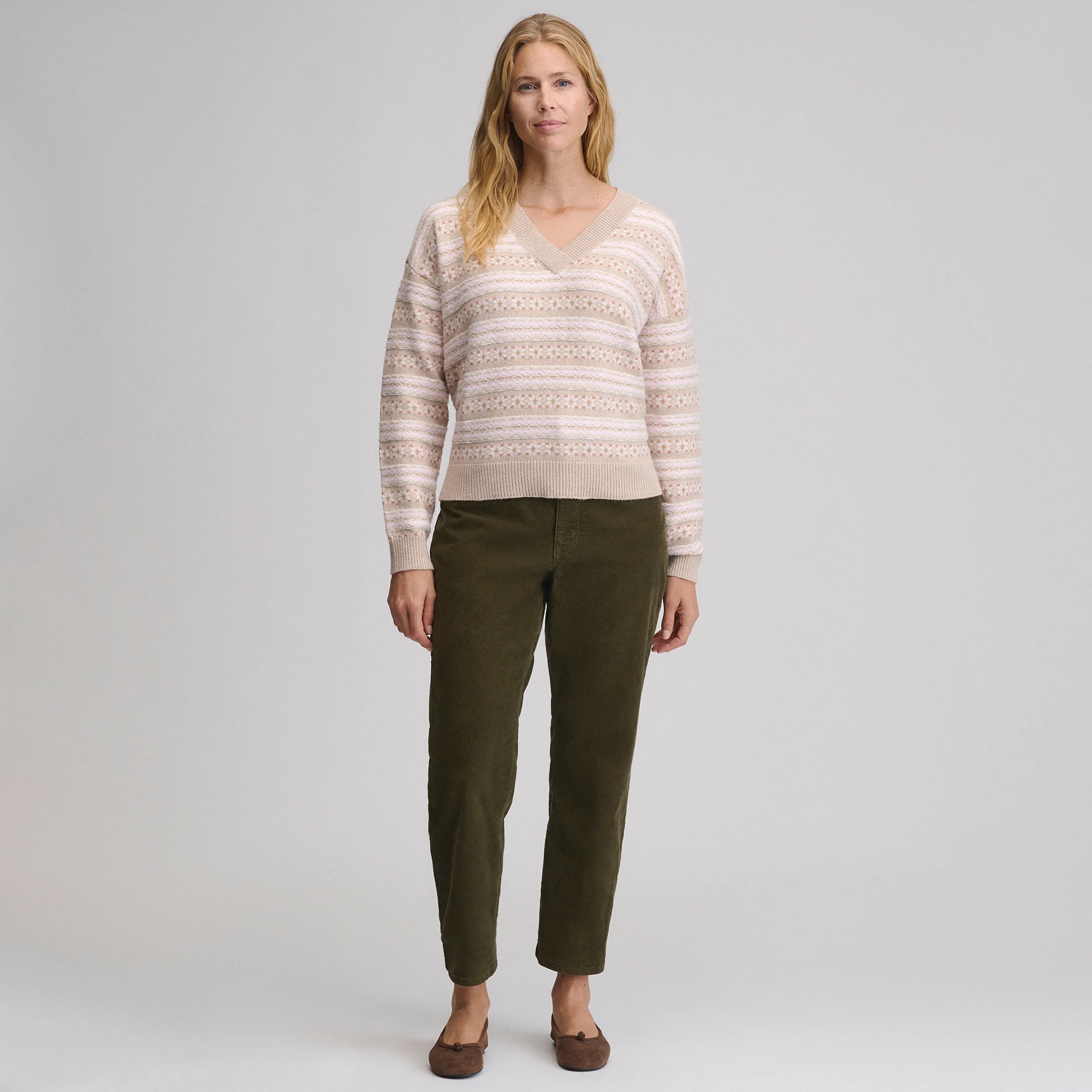 Women's Signature V-Neck Sweater - Pattern