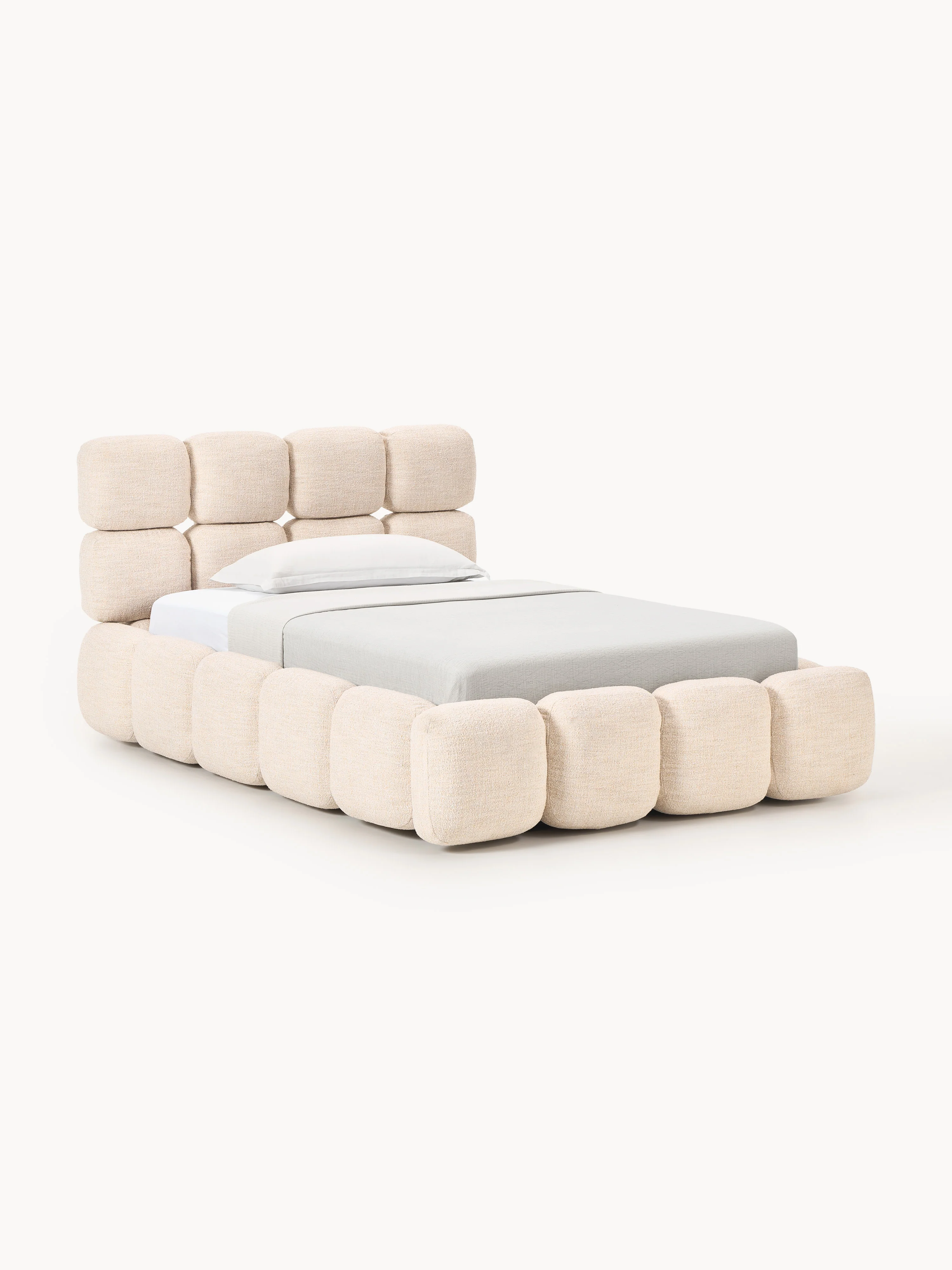 Einzelbett Tayla aus Teddy-Bouclé
