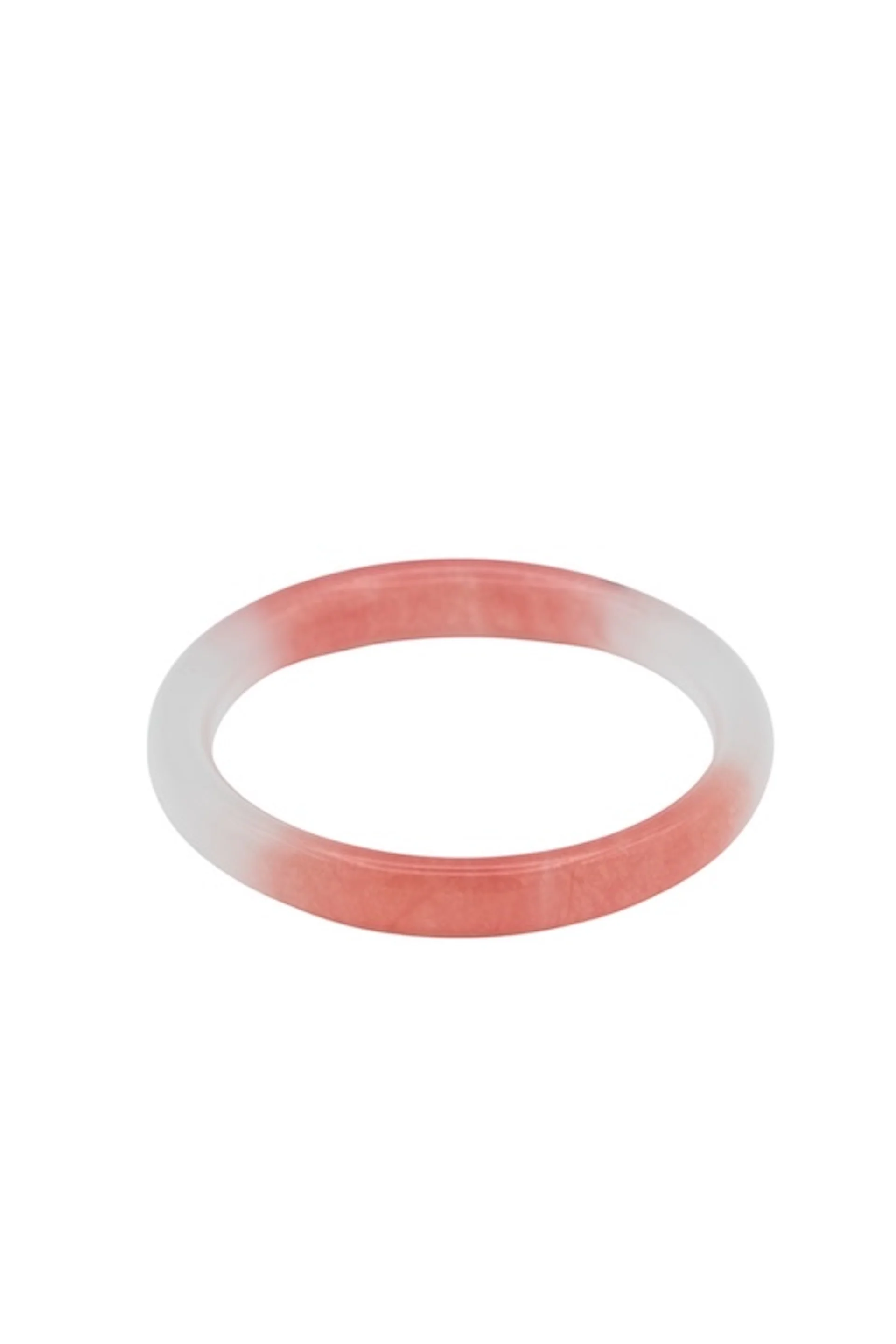 Blush Skinny — Pink Skinny Round Jade Stone Bangle in Ombre Pink