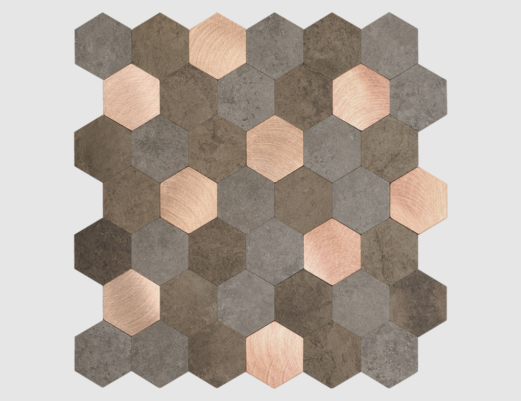 d-c-fix Wandfliese Metal & Stone Hexagon