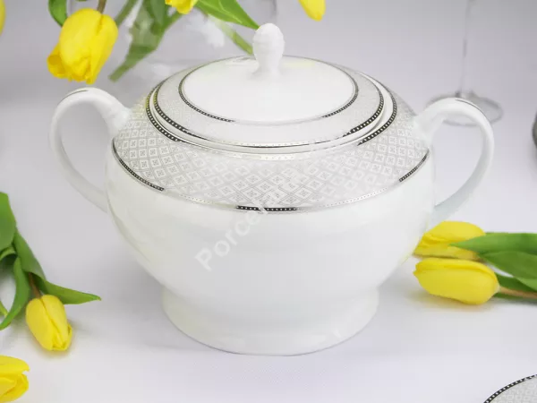 Serwis obiadowy na 6 osób (24 el.) Bogucice - Moza Platin 1132