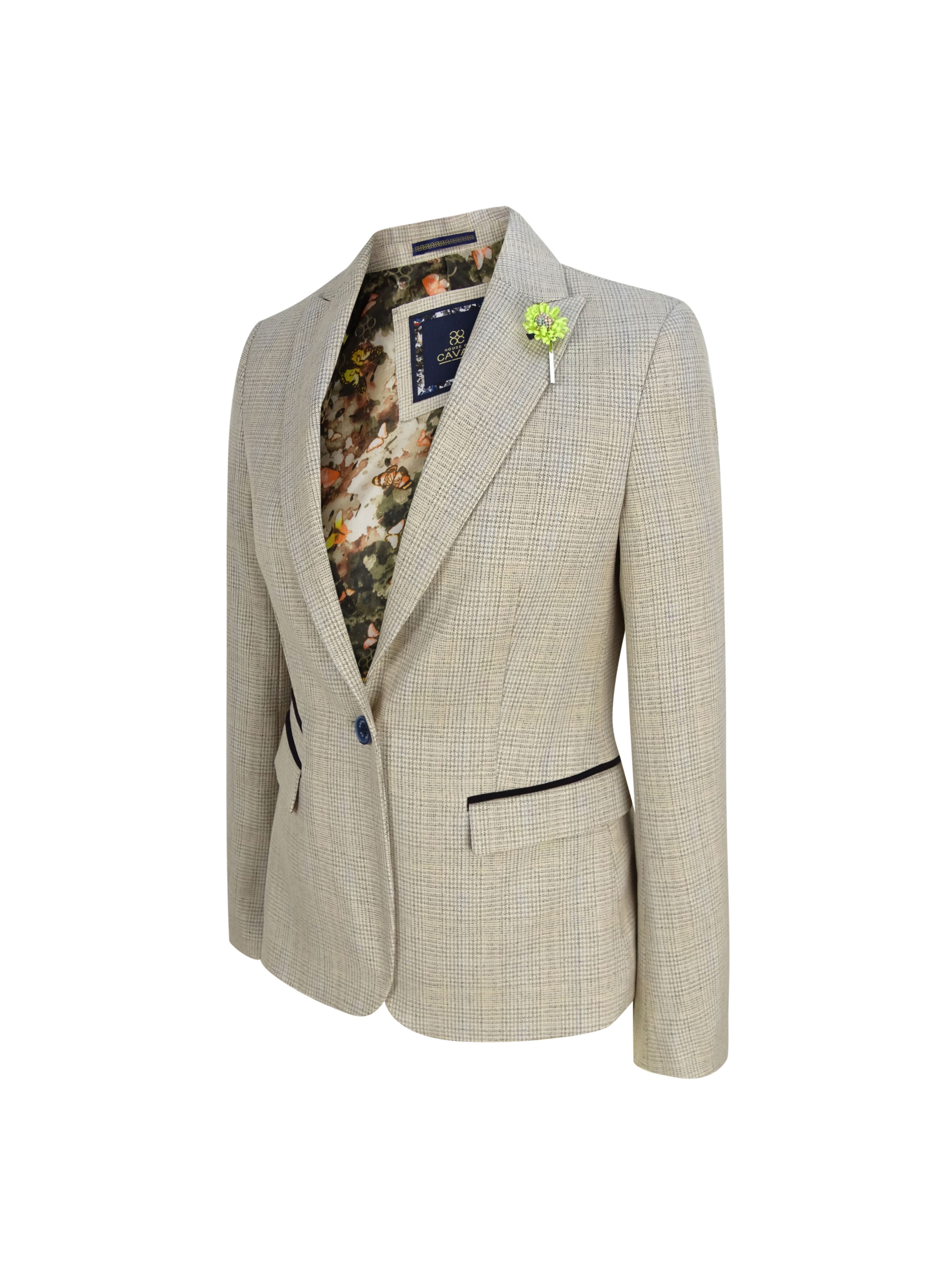 Infinity Leather Women's Tweed Herringbone Jacket Peaky Blinders