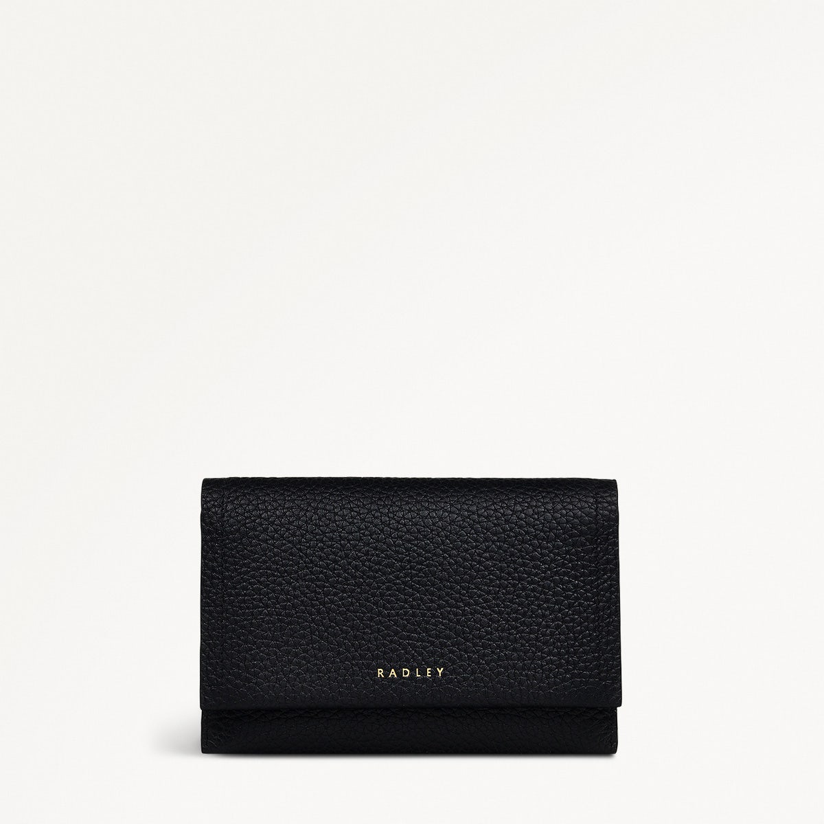 OAK STREET MEDIUM FLAPOVER PURSE BLACK