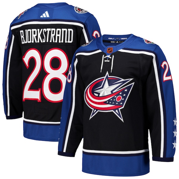 Oliver Bjorkstrand Columbus Blue Jackets adidas Reverse Retro 2.0 Authentic Player Jersey - Black