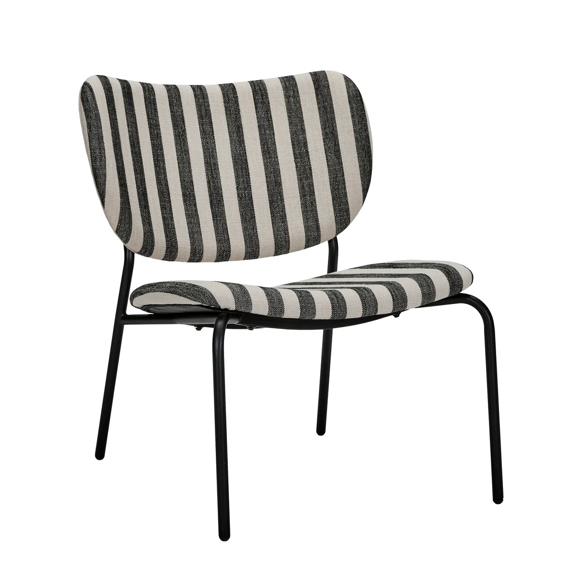 House Doctor - Longa Lounge-Sessel, schwarz / off-white