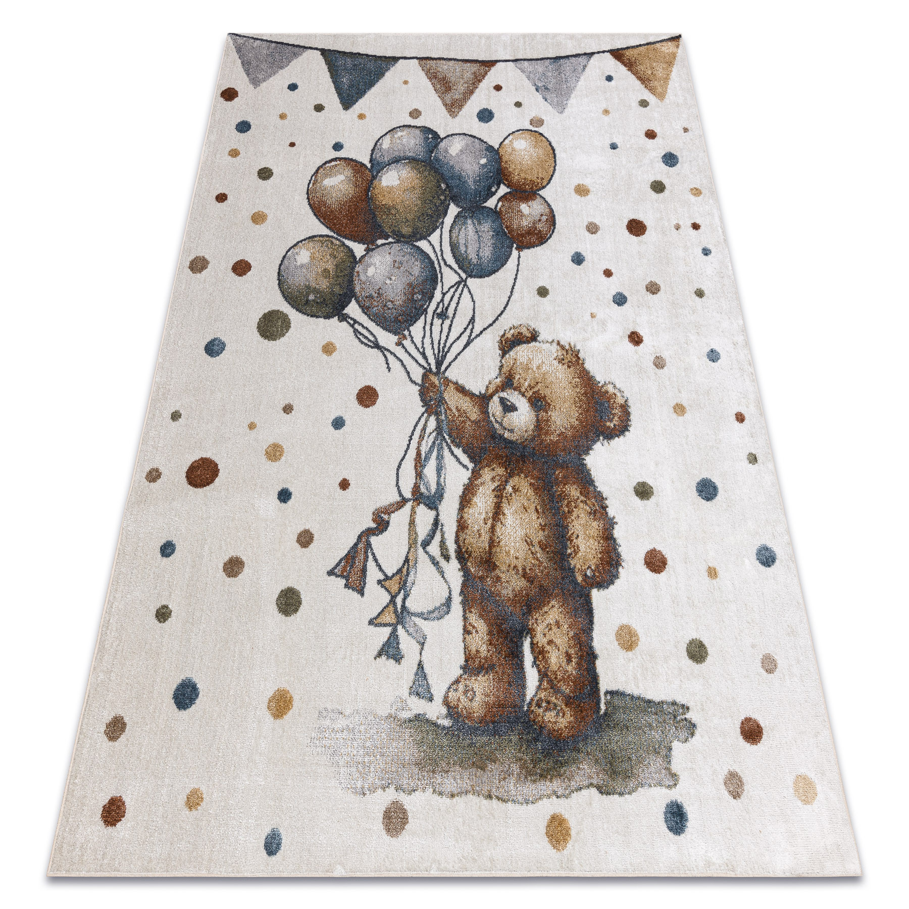 Dywan BONO 9614 Miś, balony kremowy / jasny szary 180x270 cm