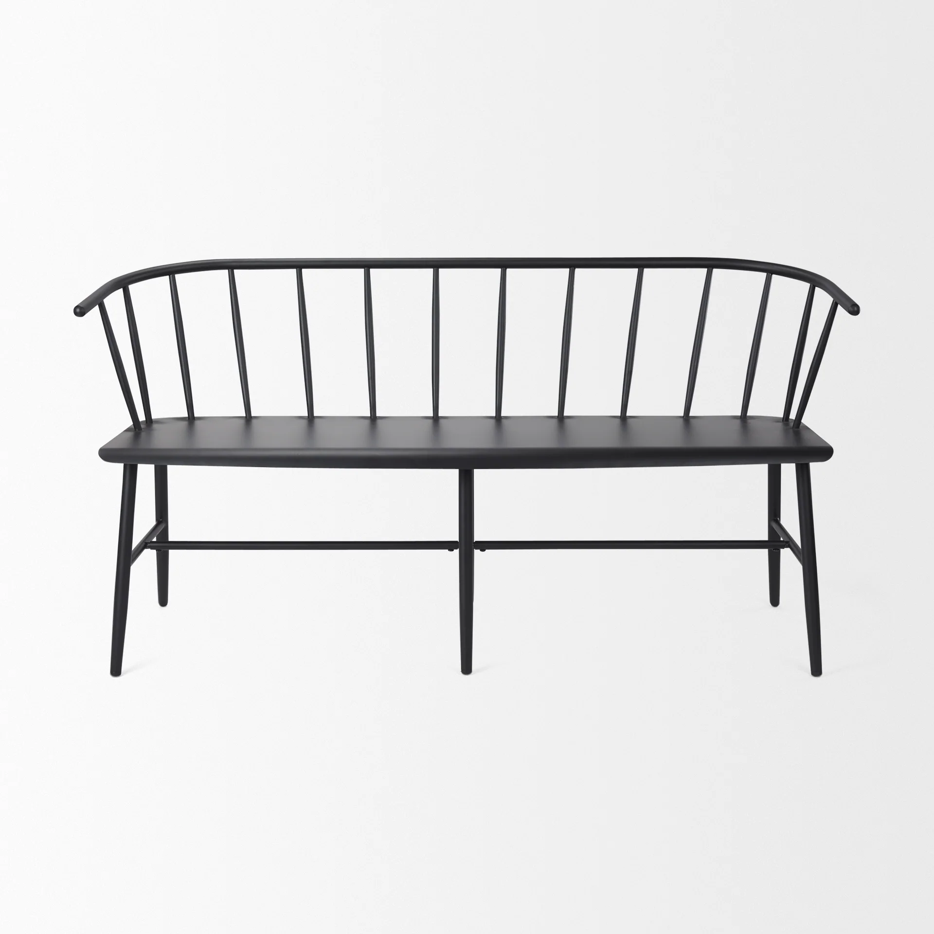 Colin Matte Black Metal Accent Bench - 59.8W x 21.7D x 30.3H