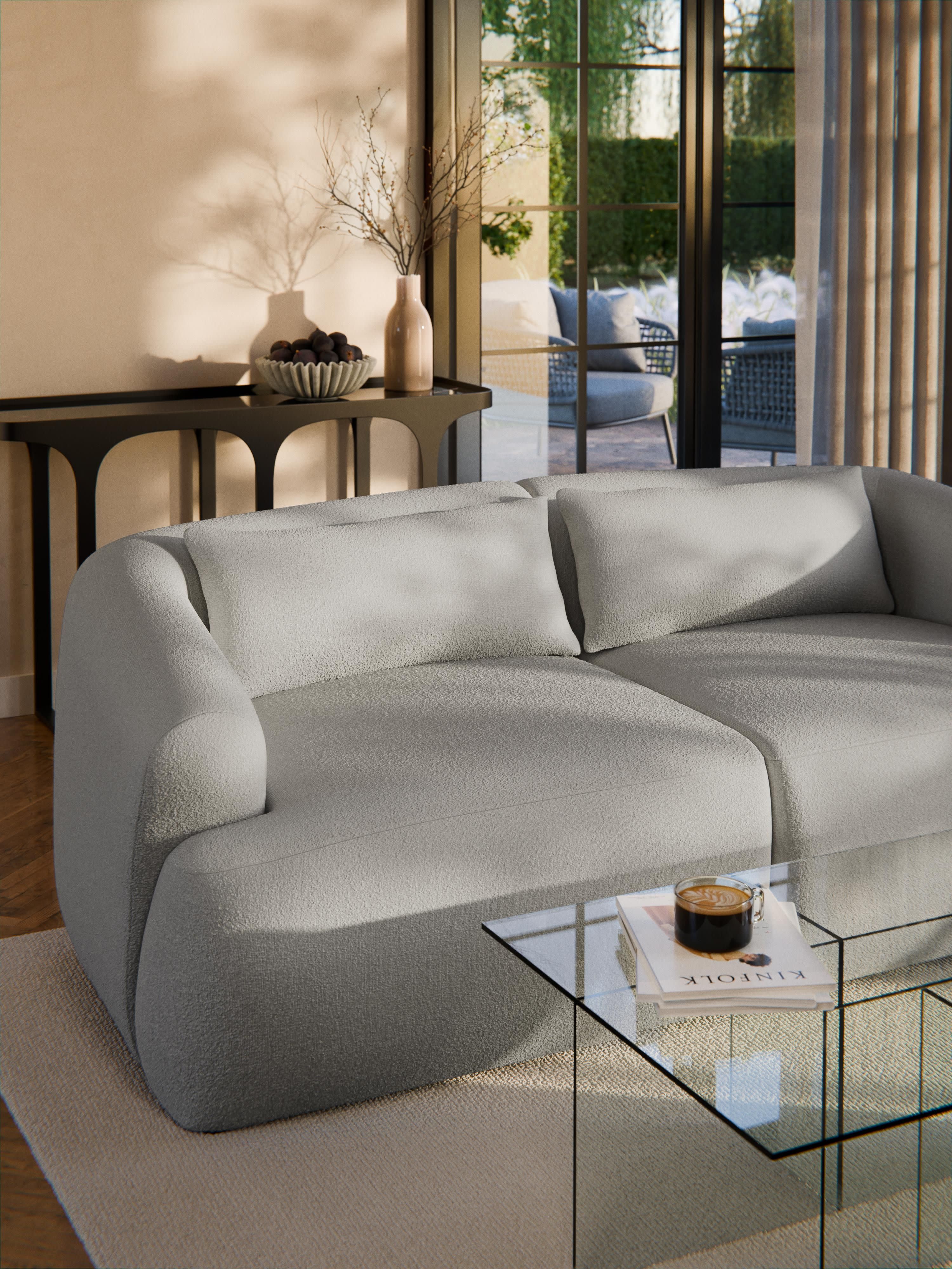 Bouclé-Sofa-Kissen Sofia