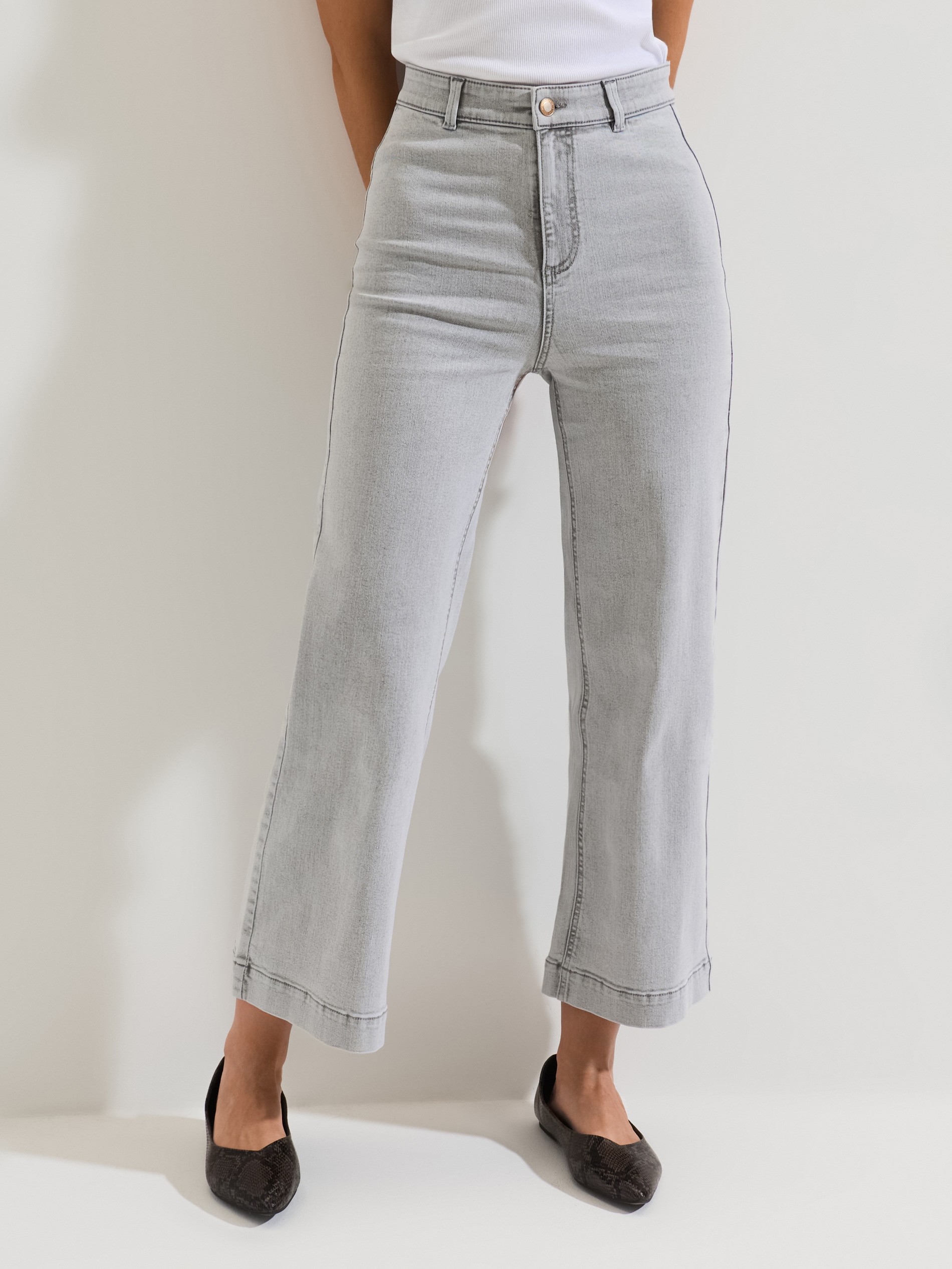 Jeansy culotte