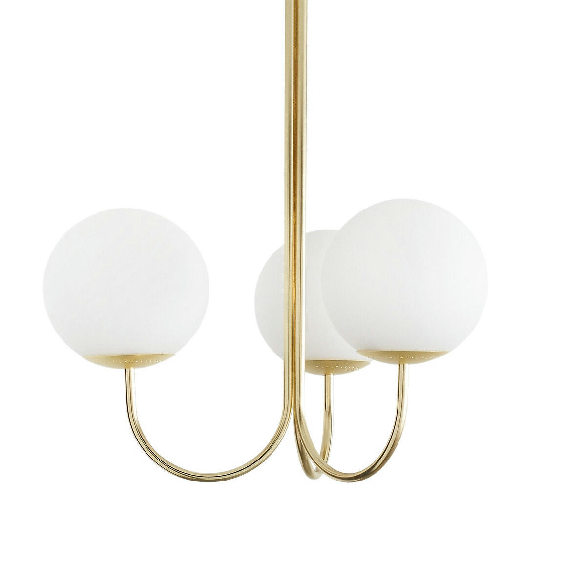 Suspension laiton et verre opaline, Moricio