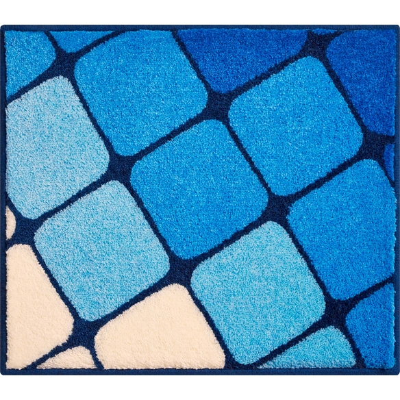 Badematte »Shanga«, BxL: 50 x 60 cm, blau, aus 100% Polyacryl