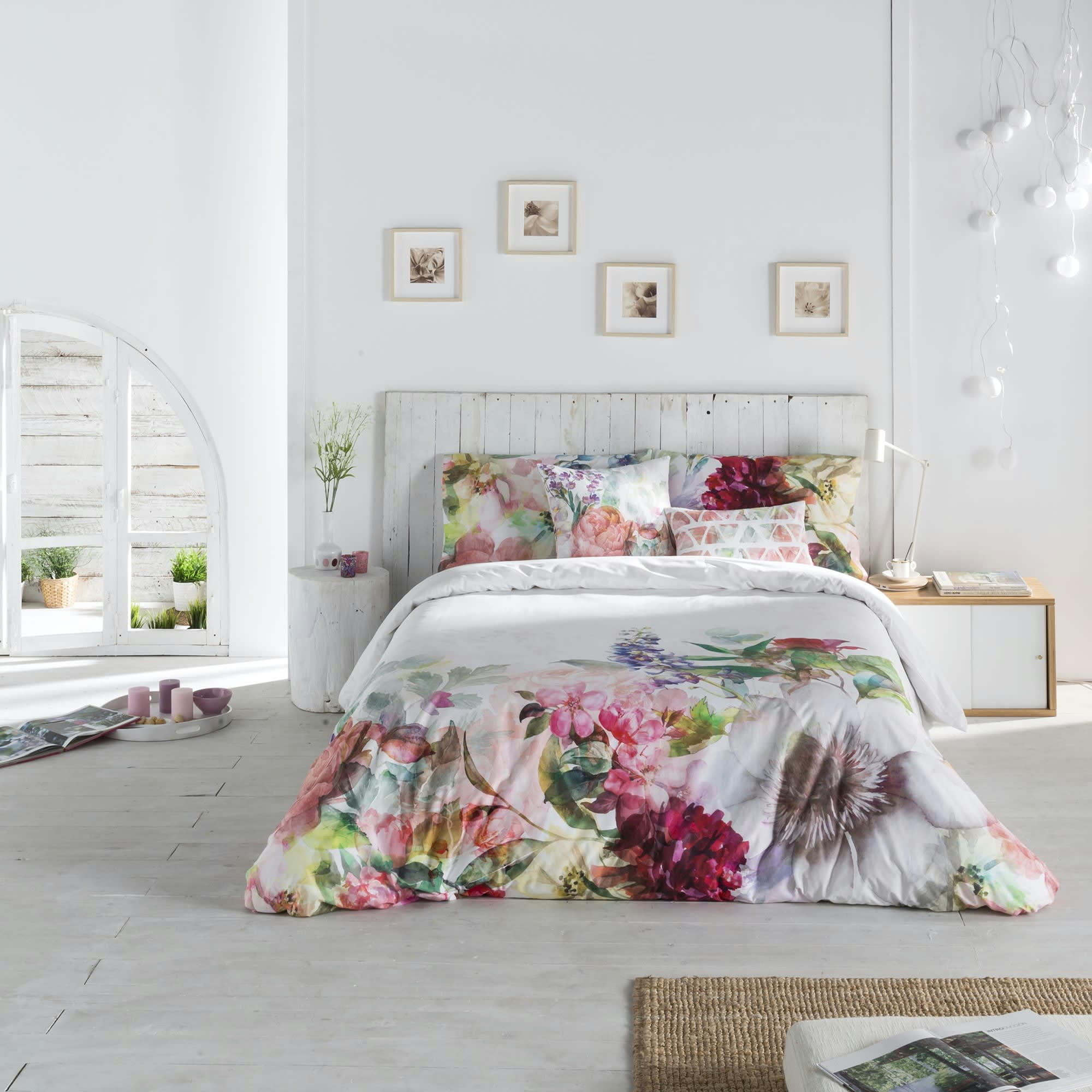 PEONY - Housse de couette imprimé en percale Coton Multicolore 150x220 cm