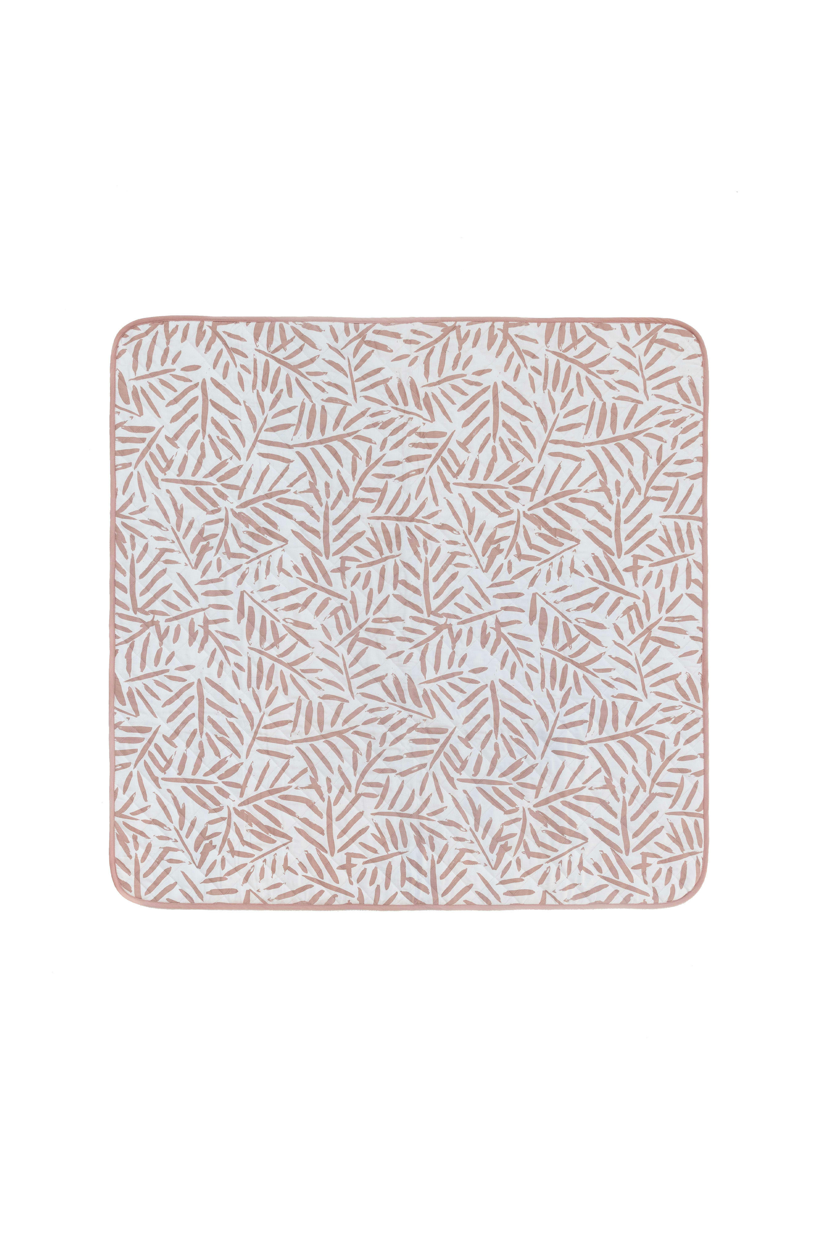 - Tapis en 100% coton rose 120x120cm