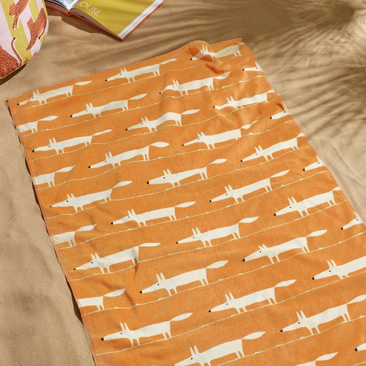 Habitat x Scion Mr Fox Beach Towel - Orange