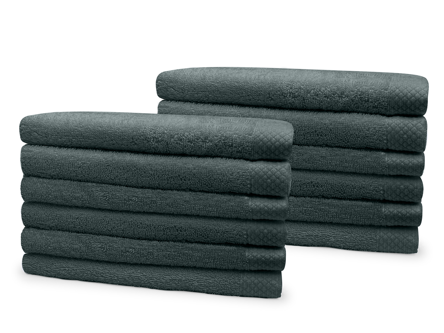 Eleganzzz Badstof Badlaken Katoen 70x140cm - olive green - Set van 12