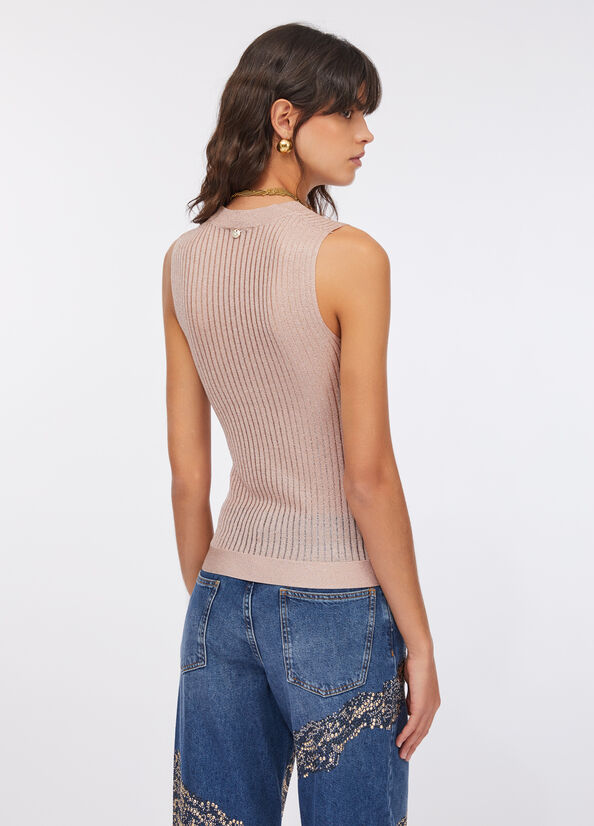 Top in maglia lurex&reg;
