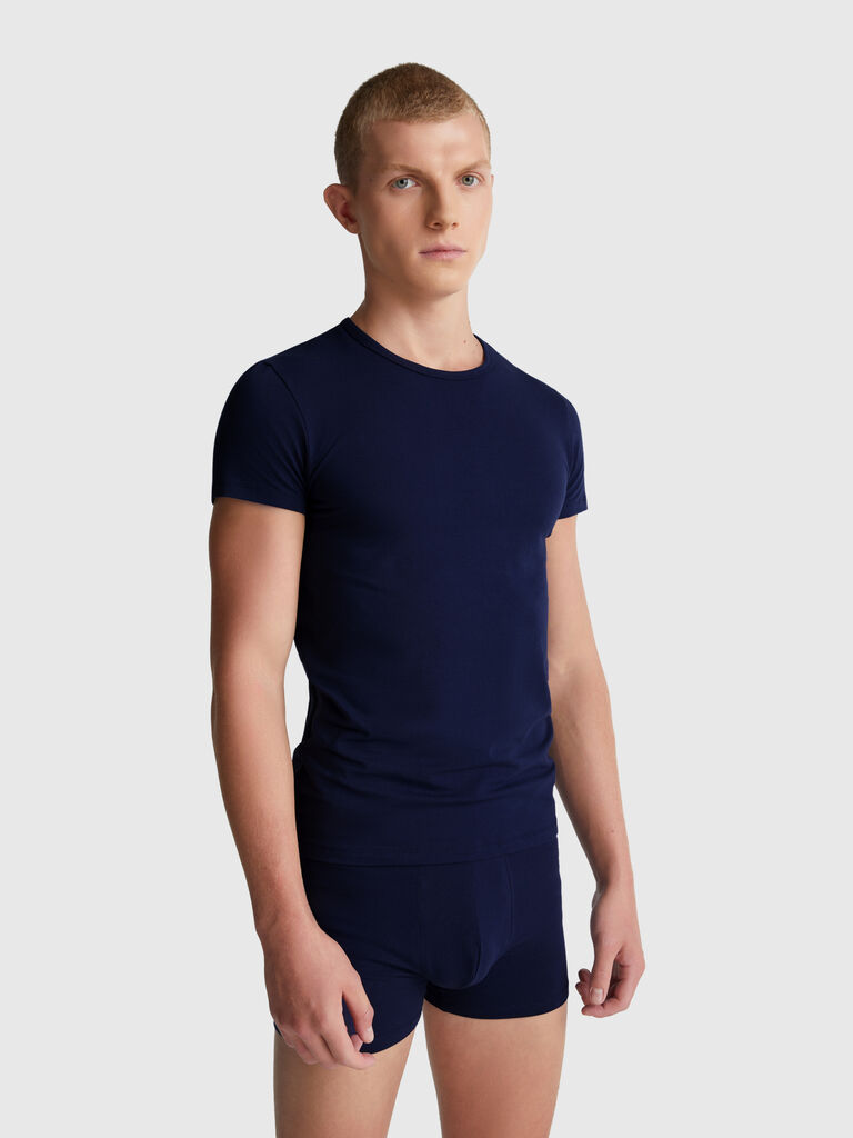 T-shirt in stretch cotton
