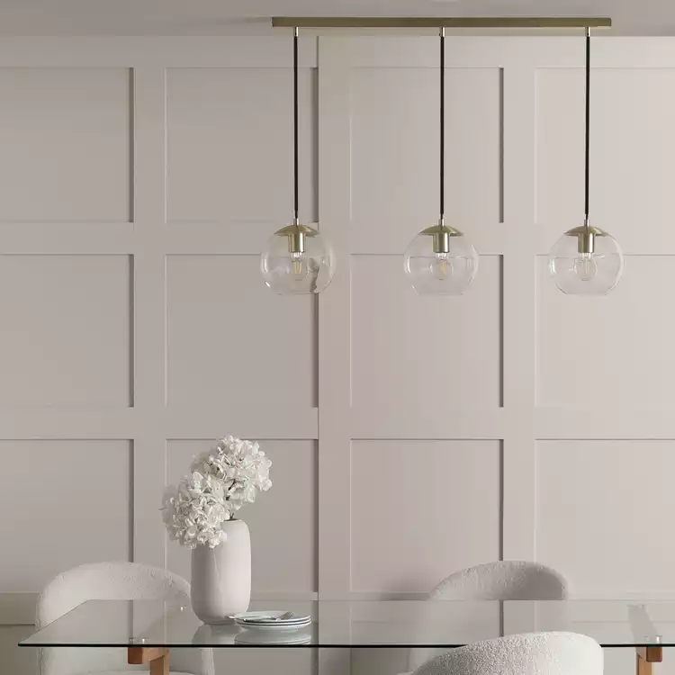 Habitat Coleman 3 Light Pendant Light - Brass