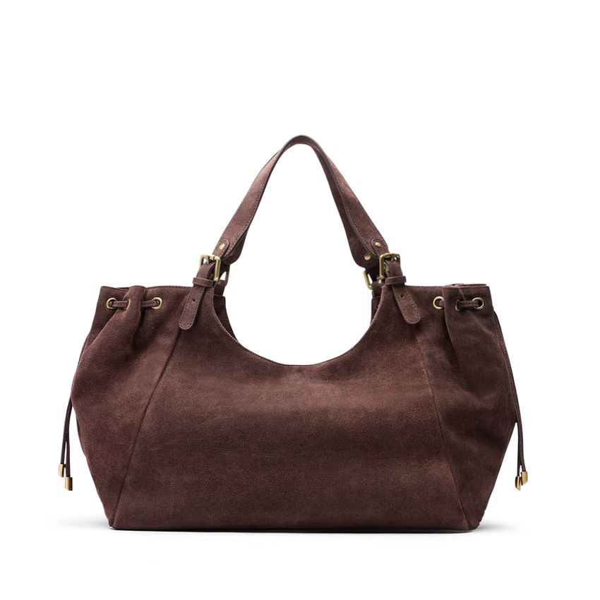 Manfield Bruine suède shopper
