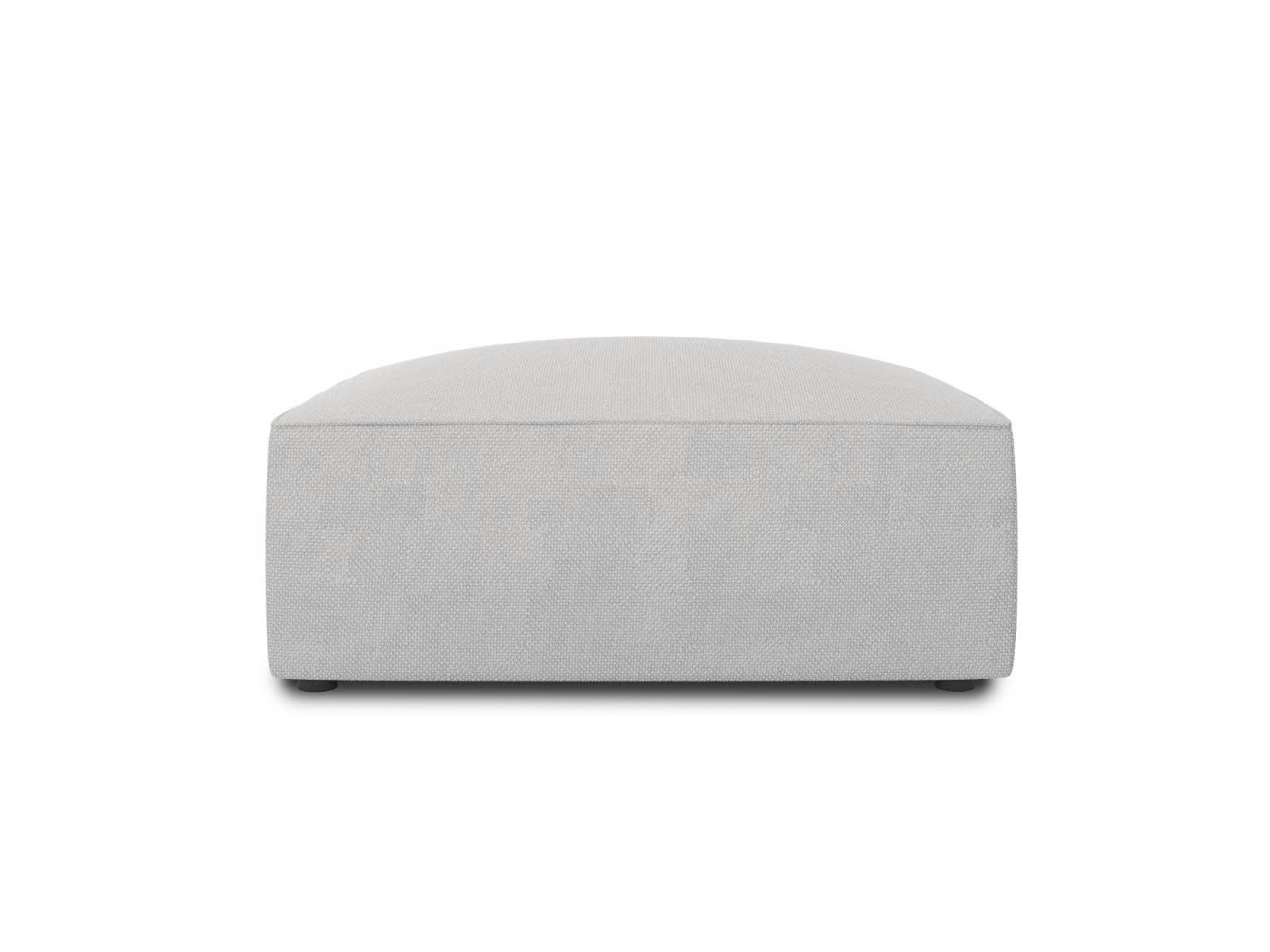 RUBY - Pouf 1 place en tissu structurel gris clair