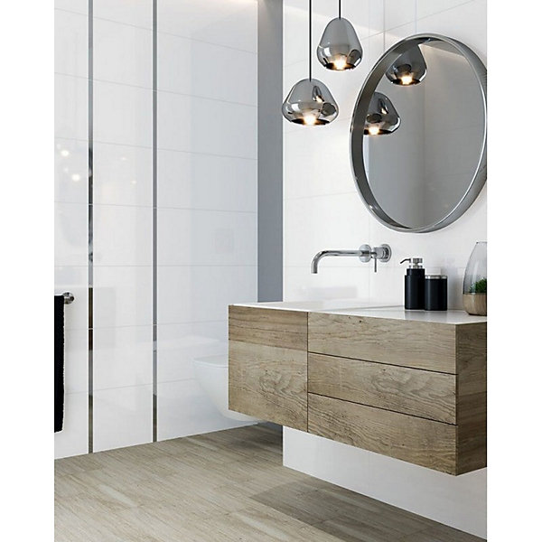 Carrelage Mural Faïence30x60 Super Blanc Brillant Rectifié - Allocarrelage