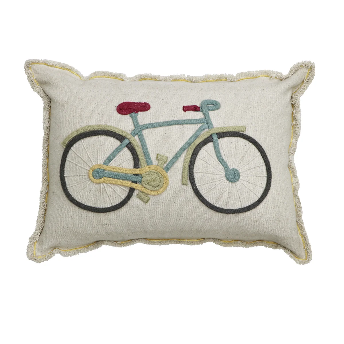 Lorena Canals - Bike Bodenkissen, 35 x 55 cm, natur / blau