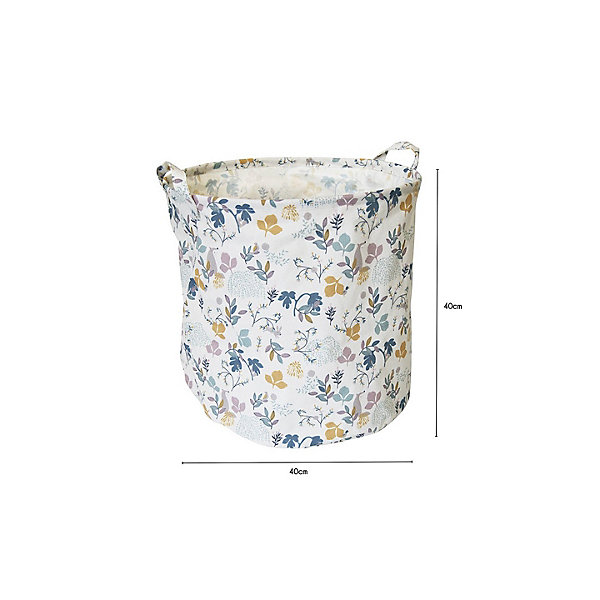 Panier de rangement tissu blanc motif Sweet Forest40 x 40 x 40 cm