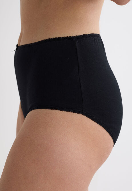Womens 4pk Plain Black Briefs
