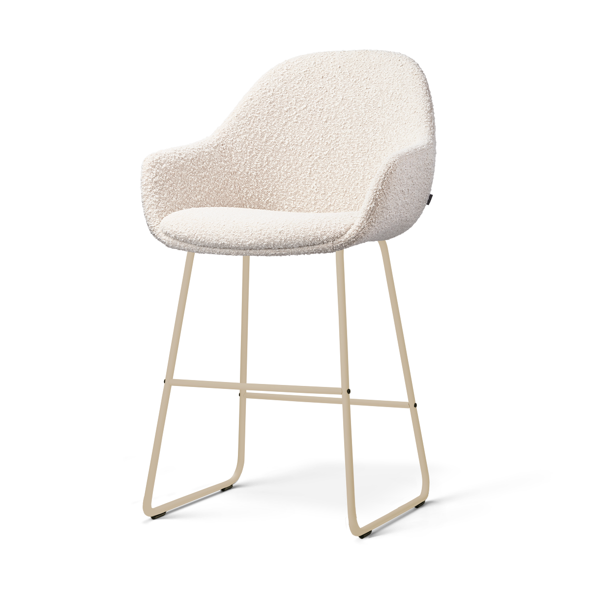 Nolon Nino-Mae barkruk bouclé beige - beige onderstel - 65 cm