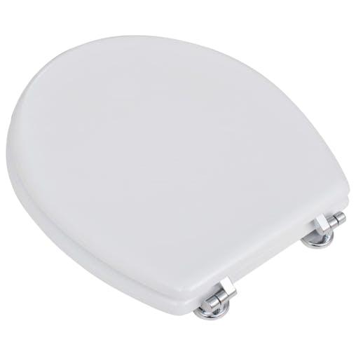 NNEVL Toilet Seats with Lids 2 pcs MDF White