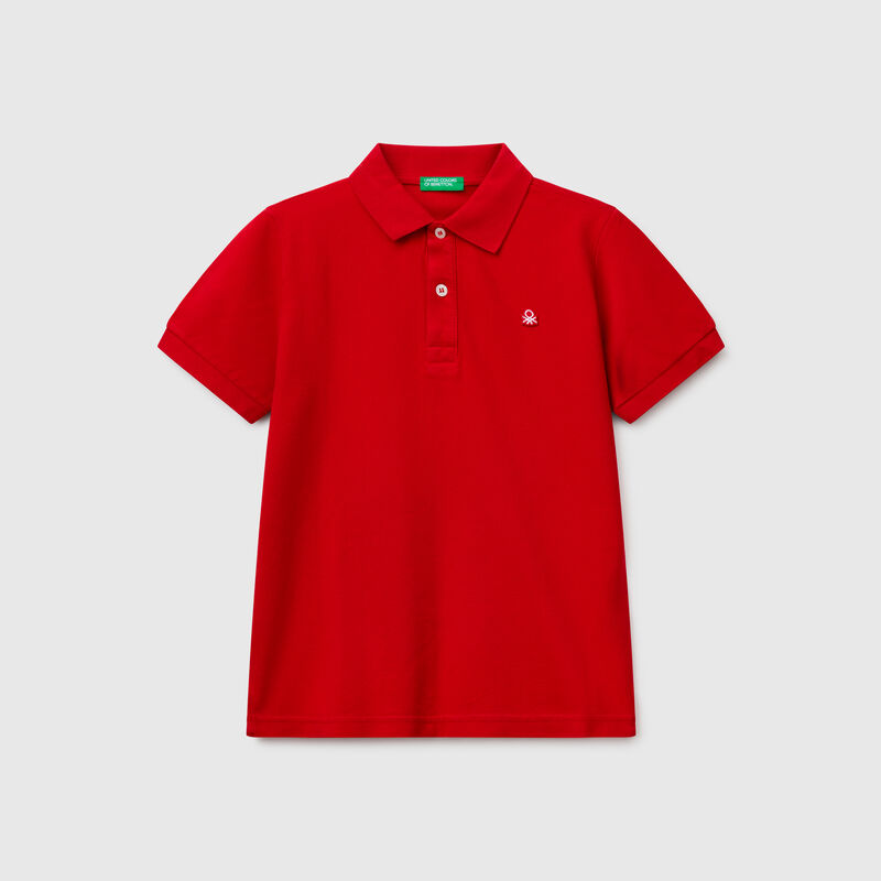 Slim fit polo in pure cotton