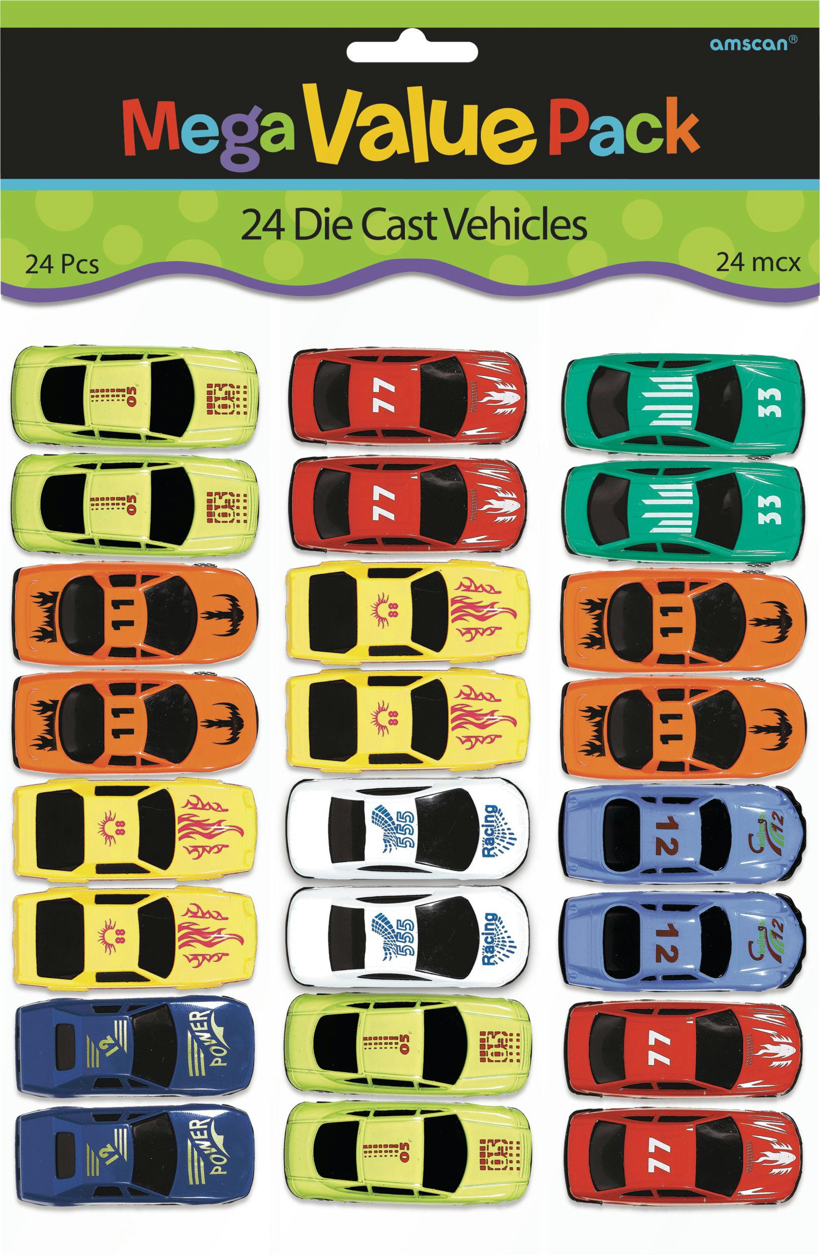 Die-Cast Race Cars, 21-pk