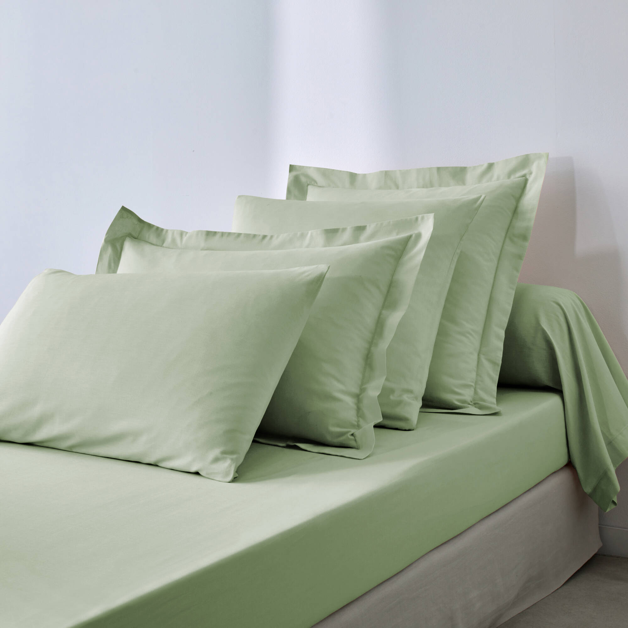 Drap-housse uni coton bonnet 32 cm