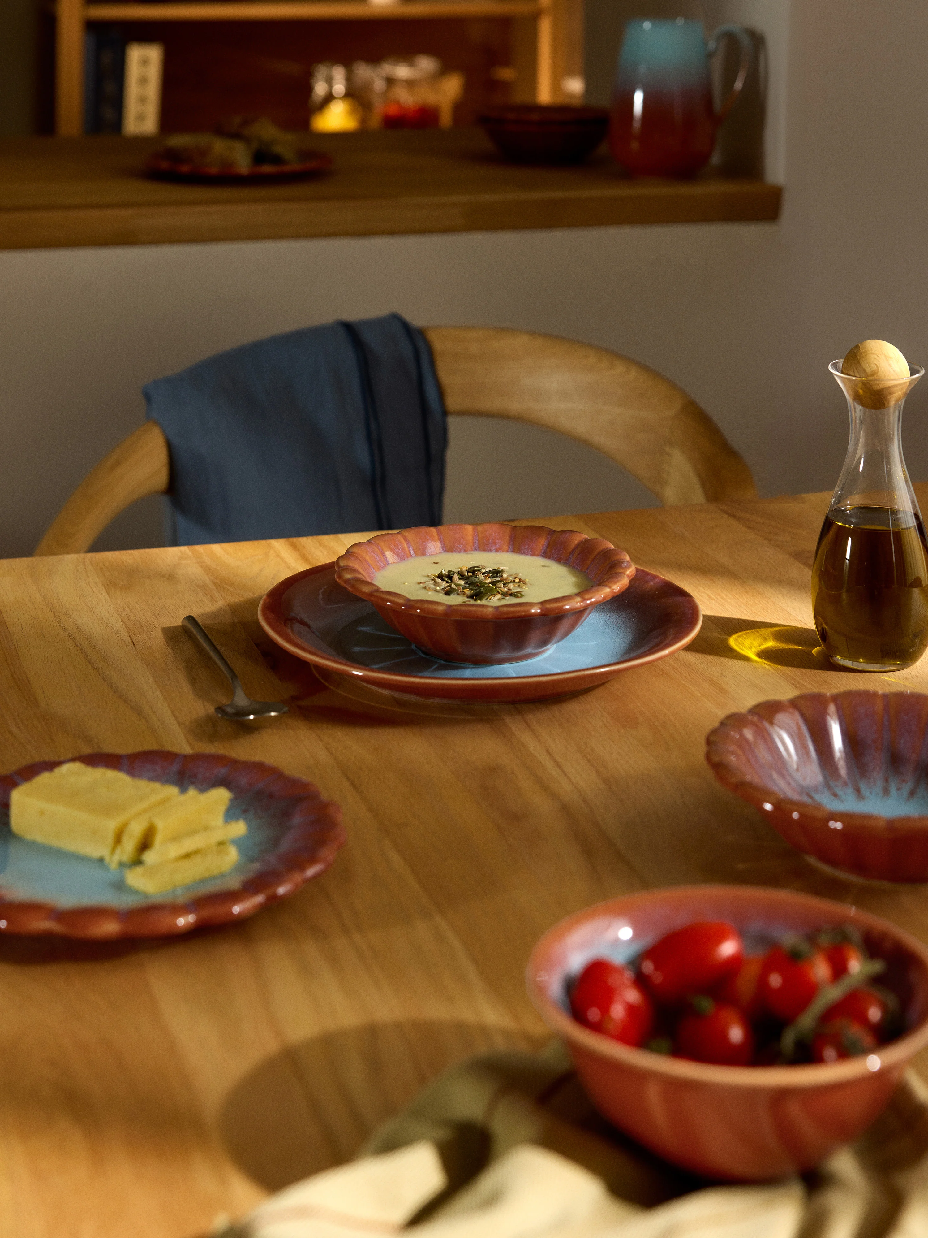 Handgefertigte Schalen Marguerite, 4er-Set