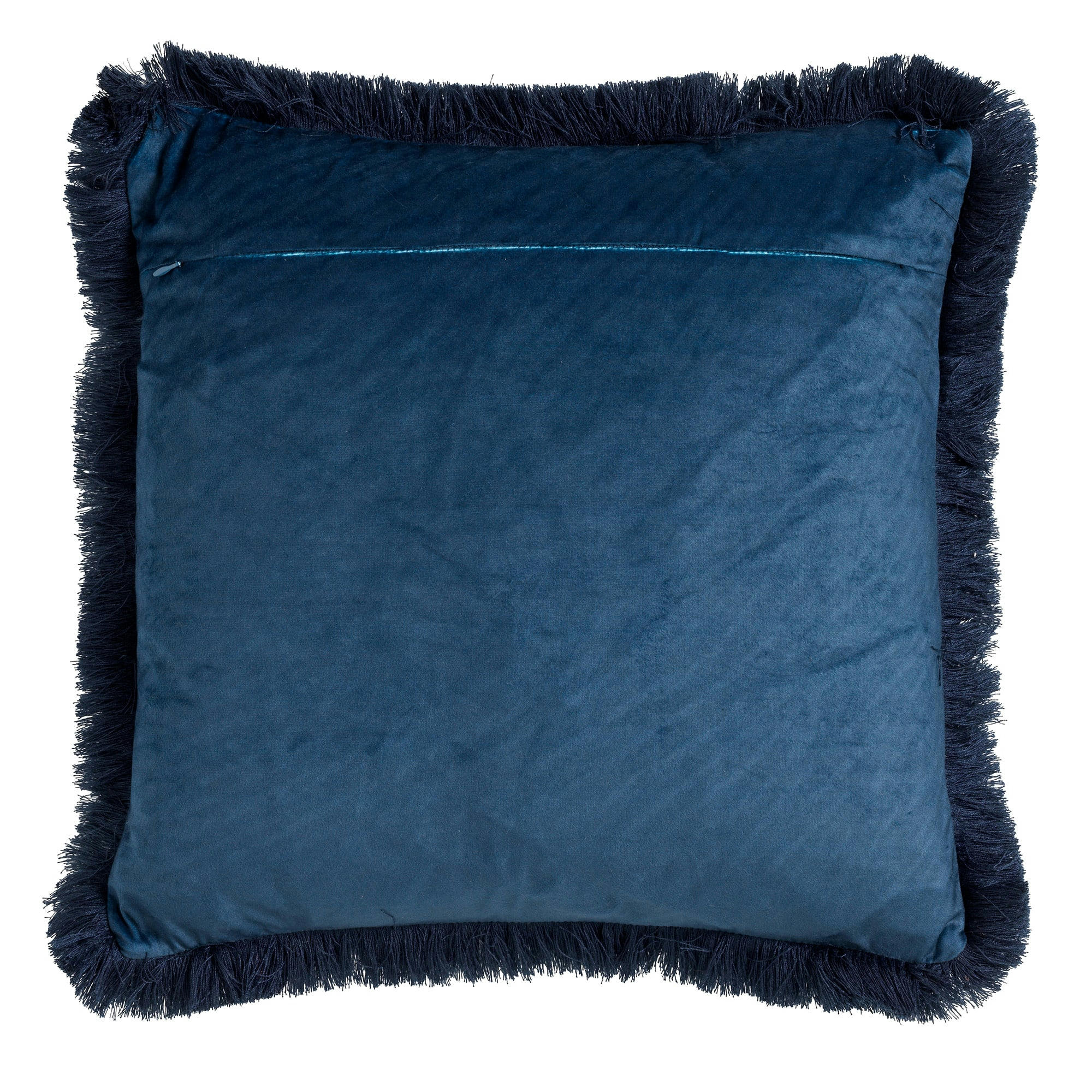 - Housse de coussin bleu en velours-45x45 cm avec motif fleuri